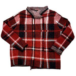 Plaid Long Sleeve Winter Jacket Coat Joseph A Small Women